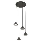 Emibig Pendelleuchte Elit Stahl Schwarz | Geeignet für 4x GX53 - Max 10W