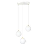 Emibig Pendelleuchte Royal Stahl Weiß | Geeignet für 3x E14 - Max 10W