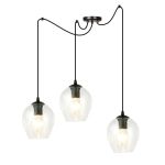 Emibig Pendelleuchte Level Stahl Schwarz | Geeignet für 3x E27 - Max 15W