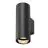 SLV Asto Aluminium Schwarz | Geeignet für 2x GU10