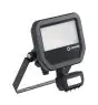 Ledvance Led-Scheinwerfer Aluminium Schwarz 17W 2200lm 100D - 830 Warmweiß | IP65 - Bewegungs- Und Lichtsensor - Symmetrisch
