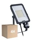 Mehrfachpackung 4x Philips LED-Scheinwerfer Ledinaire BVP167 50W 6000lm 110D - 830-840-865 CCT | IP65 - Bewegungs- und Lichtsensor - Symmetrisch